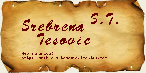 Srebrena Tešović vizit kartica